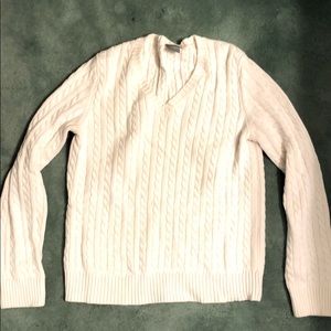 GUC cream cable knit sweater.